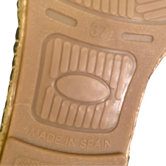 Anthropologie Maypol Espadrille Loafers 6.5 Black Leather Handmade Shoes Size 37 - Picture 7 of 7